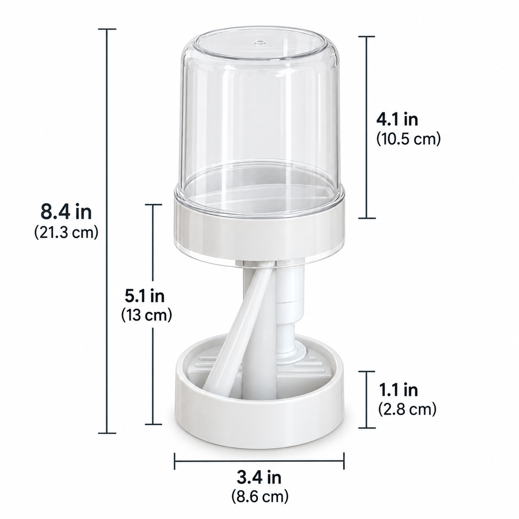 Covered Toothbrush Organizer with Rinse Cup